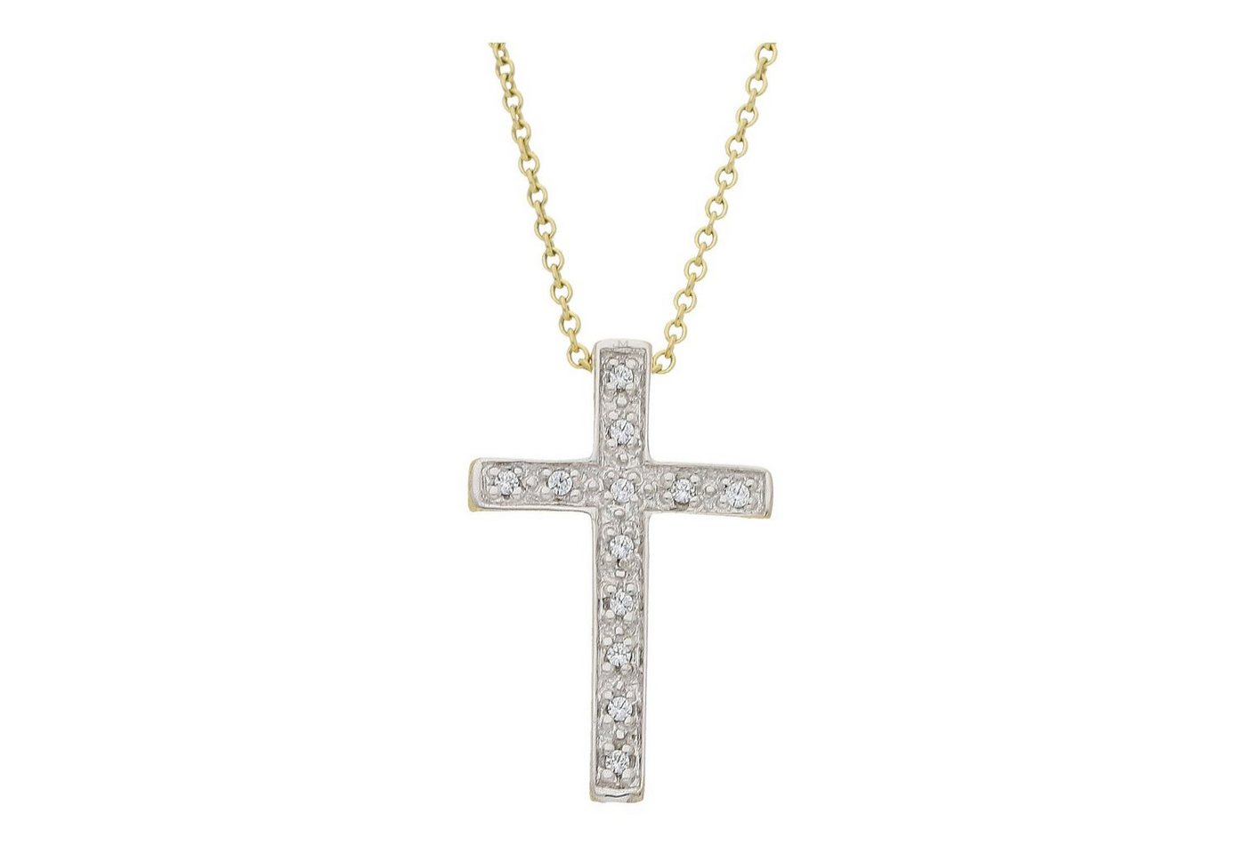 JuwelmaLux Kreuzanhänger JuwelmaLux Anhänger 333/000 (8 Karat) Gold Kreuz mit Zirkonia JL30-02- (1-tlg) von JuwelmaLux