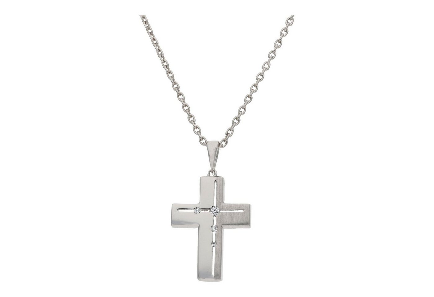 JuwelmaLux Kreuzanhänger JuwelmaLux Anhänger 925/000 Sterling Silber Kreuz mit synth. Zirkonia (1-tlg) von JuwelmaLux