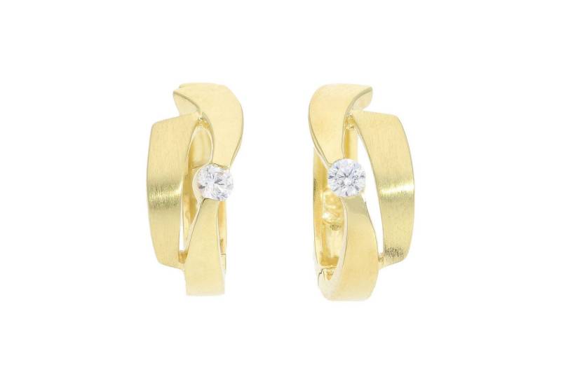 JuwelmaLux Ohrring-Set JuwelmaLux Creolen Gold plattiert Silber 925 mit Zirkonia JL20-06-1132 von JuwelmaLux