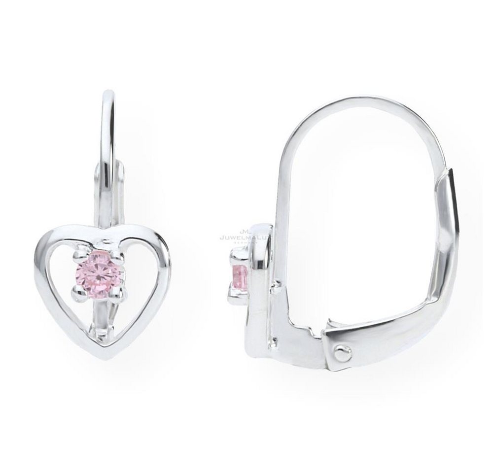 JuwelmaLux Ohrring-Set JuwelmaLux Kinder Ohrhänger 925/000 Sterling Silber Herz mit Zirkonia von JuwelmaLux