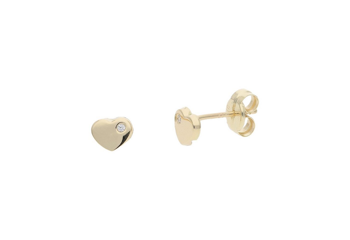 JuwelmaLux Ohrring-Set JuwelmaLux Kinder Ohrstecker 585/000 Gold Herz Zirkonia JL41-06-0096 von JuwelmaLux