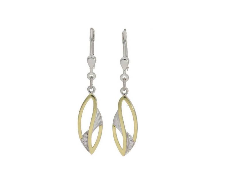 JuwelmaLux Ohrring-Set JuwelmaLux Ohrhänger Bicolor Silber 925 mit Zirkonia JL20-06-1120 von JuwelmaLux