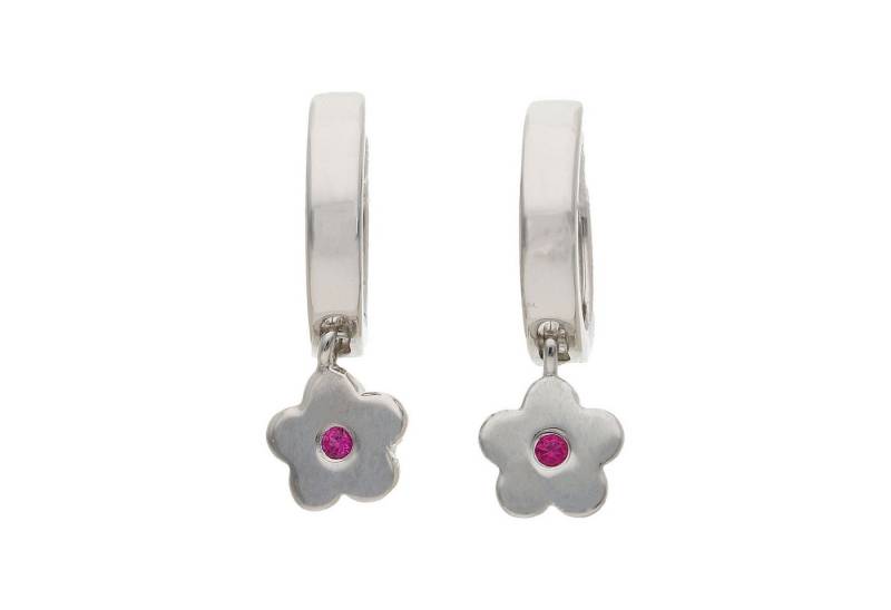 JuwelmaLux Ohrring-Set Kinder Creolen Blume Zirkonia rosa JL10-06-3692 von JuwelmaLux