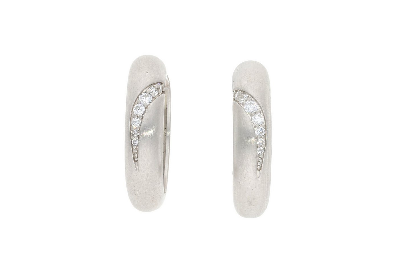 JuwelmaLux Paar Creolen Damen Creolen Silber 925 JL20-06-1232 mit Zirkonia, Made in Germany (kein Set, 2-tlg., inkl. edelm Schmucketui) von JuwelmaLux