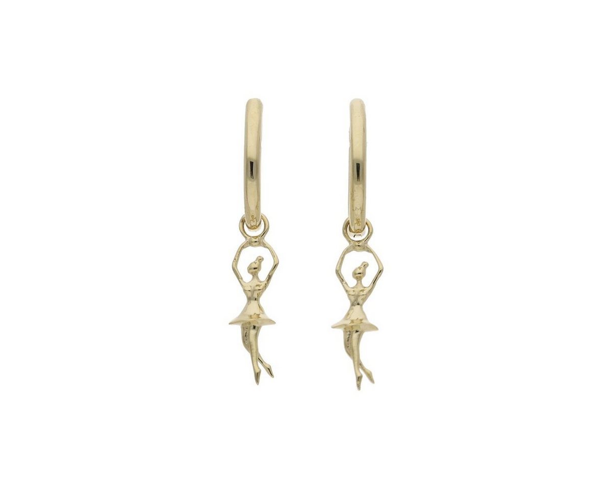 JuwelmaLux Paar Creolen JuwelmaLux Creolen 333/000 (8 Karat) Gold mit Einhänger Ballerina JL39 (kein Set, 2-tlg., inkl. edelm Schmucketui) von JuwelmaLux