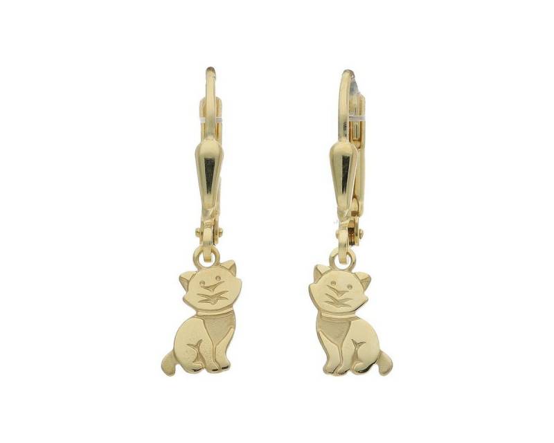 JuwelmaLux Paar Ohrhänger JuwelmaLux Kinder Ohrhänger Katze 333 Gold JL14-06-0226 (kein Set, 2-tlg., inkl. edelm Schmucketui) von JuwelmaLux