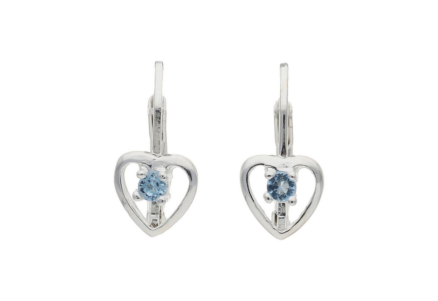 JuwelmaLux Paar Ohrhänger JuwelmaLux Kinder Ohrringe 925/000 Sterling Silber Herz mit Zirkonia H (kein Set, 2-tlg., inkl. edelm Schmucketui) von JuwelmaLux