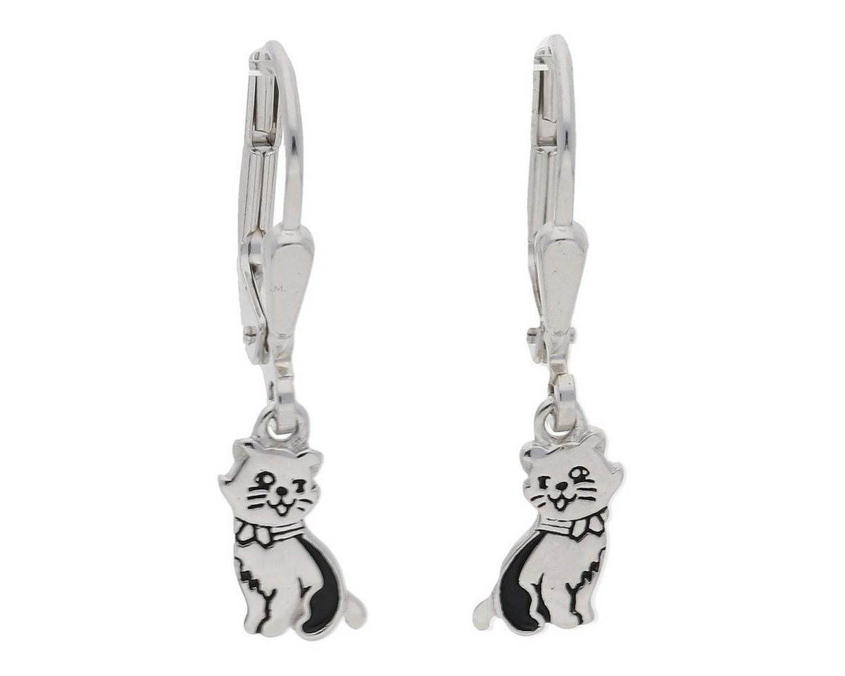 JuwelmaLux Paar Ohrhänger JuwelmaLux Ohrhänger Katze 925/000 Sterling Silber JL10-06-2455 (kein Set, 2-tlg., inkl. edelm Schmucketui) von JuwelmaLux