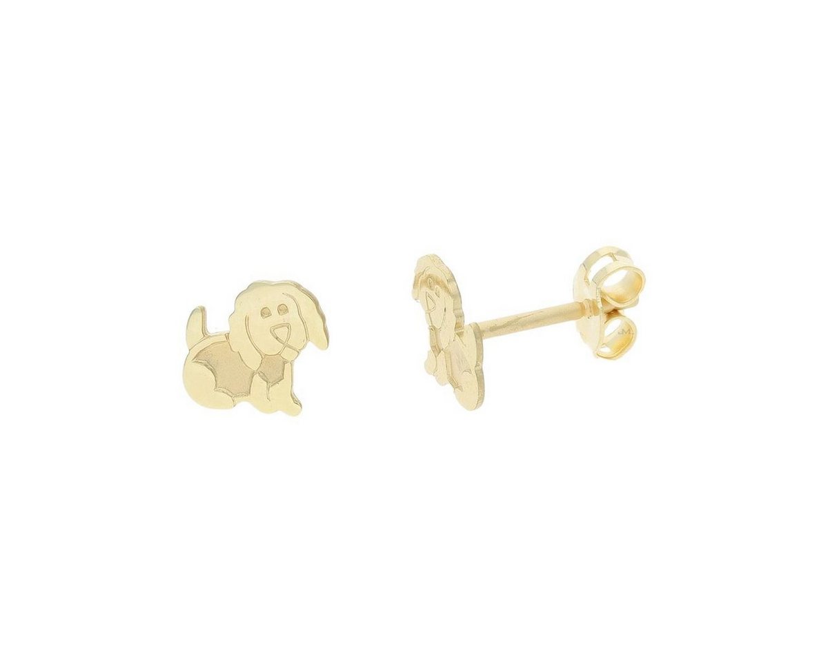 JuwelmaLux Paar Ohrstecker JuwelmaLux Kinder Ohrstecker 333/000 (8 Karat) Gold Hund JL14-06-0363 (kein Set, 2-tlg., inkl. edelm Schmucketui) von JuwelmaLux