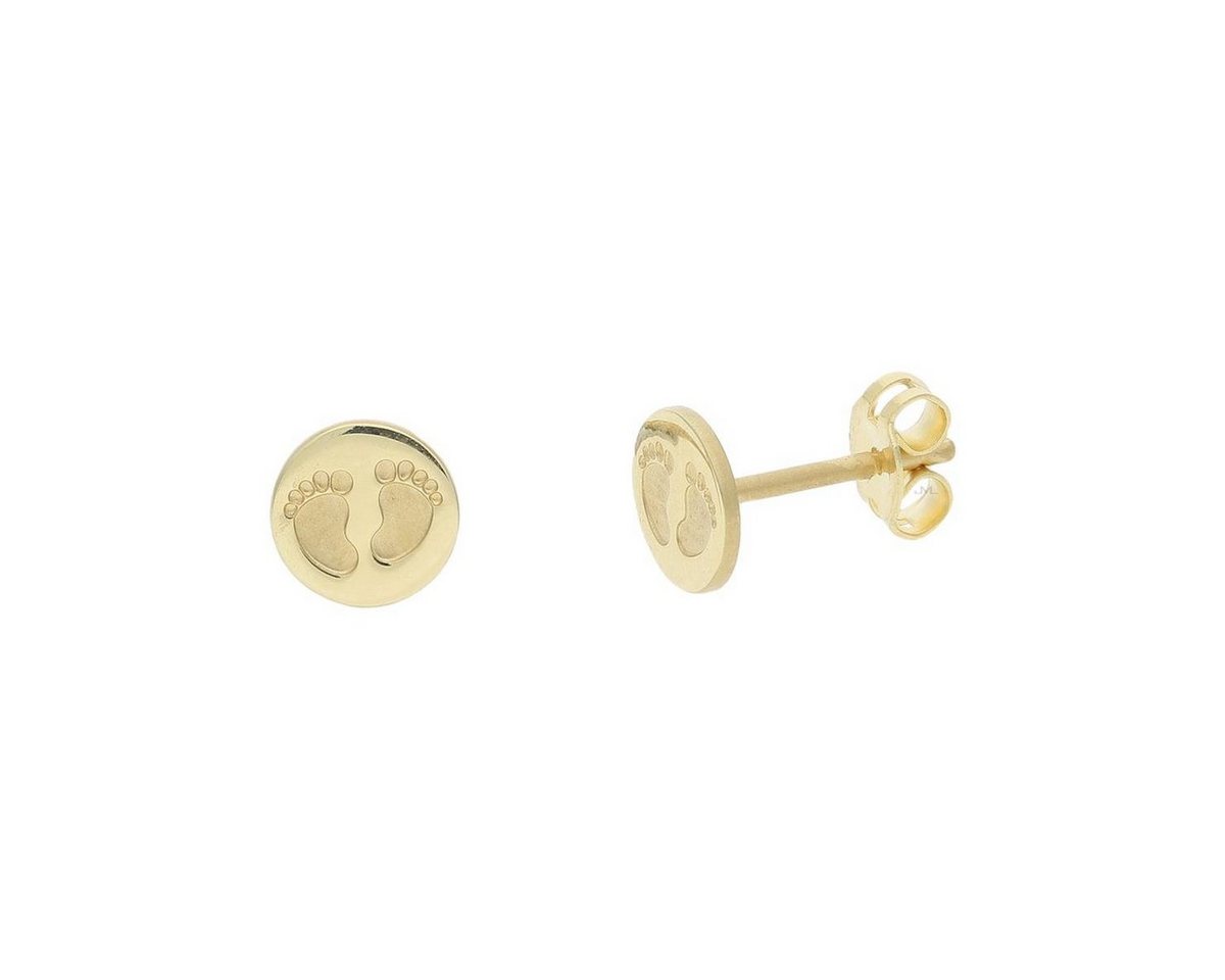 JuwelmaLux Paar Ohrstecker JuwelmaLux Kinder Ohrstecker 333/000 (8 Karat) Gold mit Babyfüßen JL14 (kein Set, 2-tlg., inkl. edelm Schmucketui) von JuwelmaLux