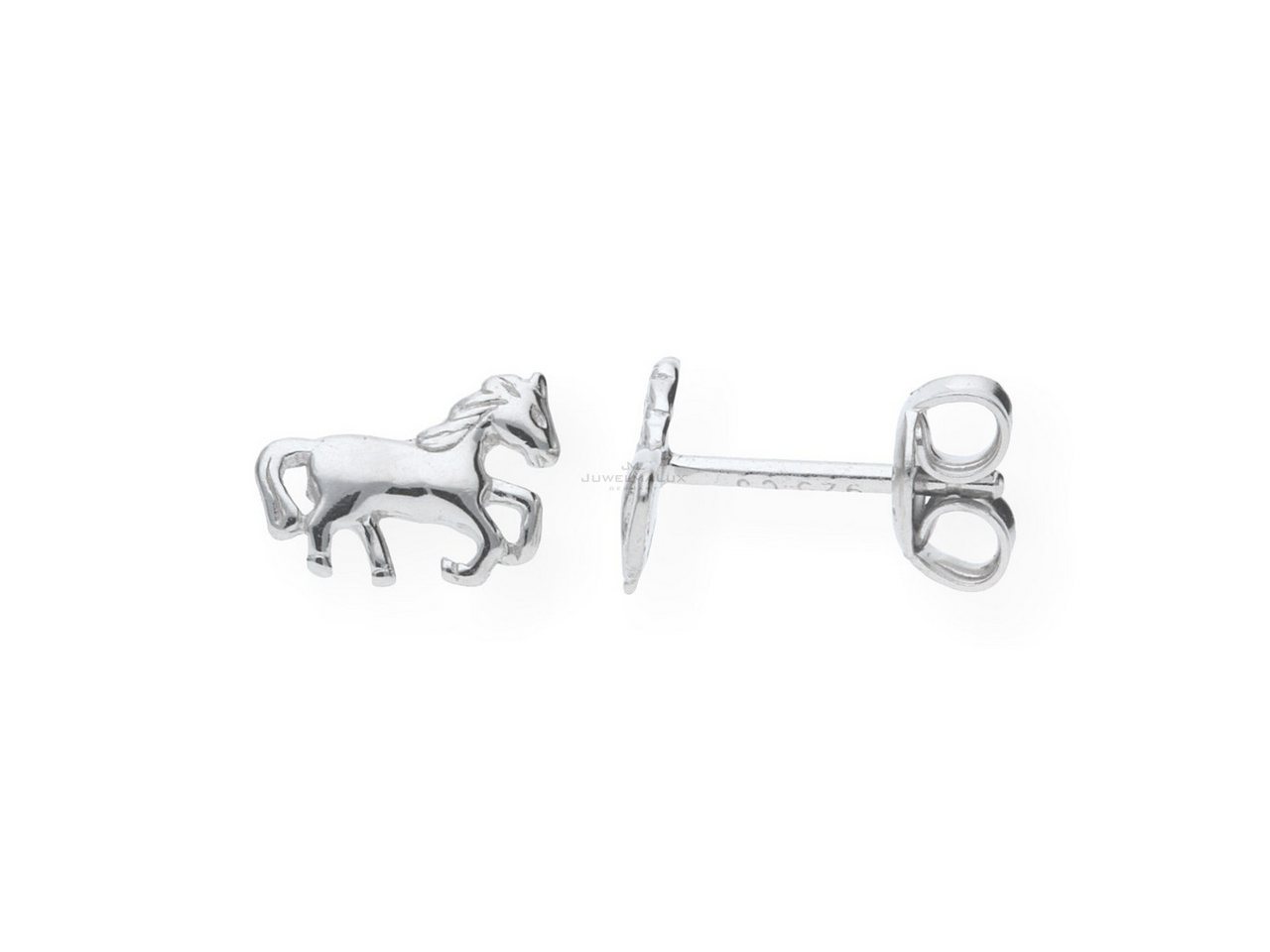 JuwelmaLux Paar Ohrstecker JuwelmaLux Kinder-Ohrstecker Pferde 925er Sterling Silber rhodiniert J (kein Set, 2-tlg., inkl. edelm Schmucketui) von JuwelmaLux