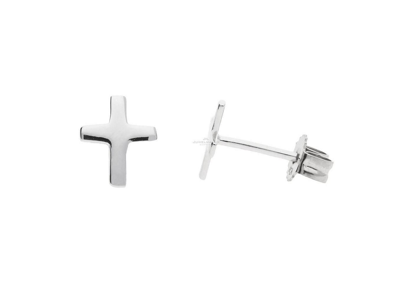 JuwelmaLux Paar Ohrstecker JuwelmaLux Kreuz Ohrstecker 925/000 Sterling Silber rhodiniert JL10-06 (kein Set, 2-tlg., inkl. edelm Schmucketui) von JuwelmaLux