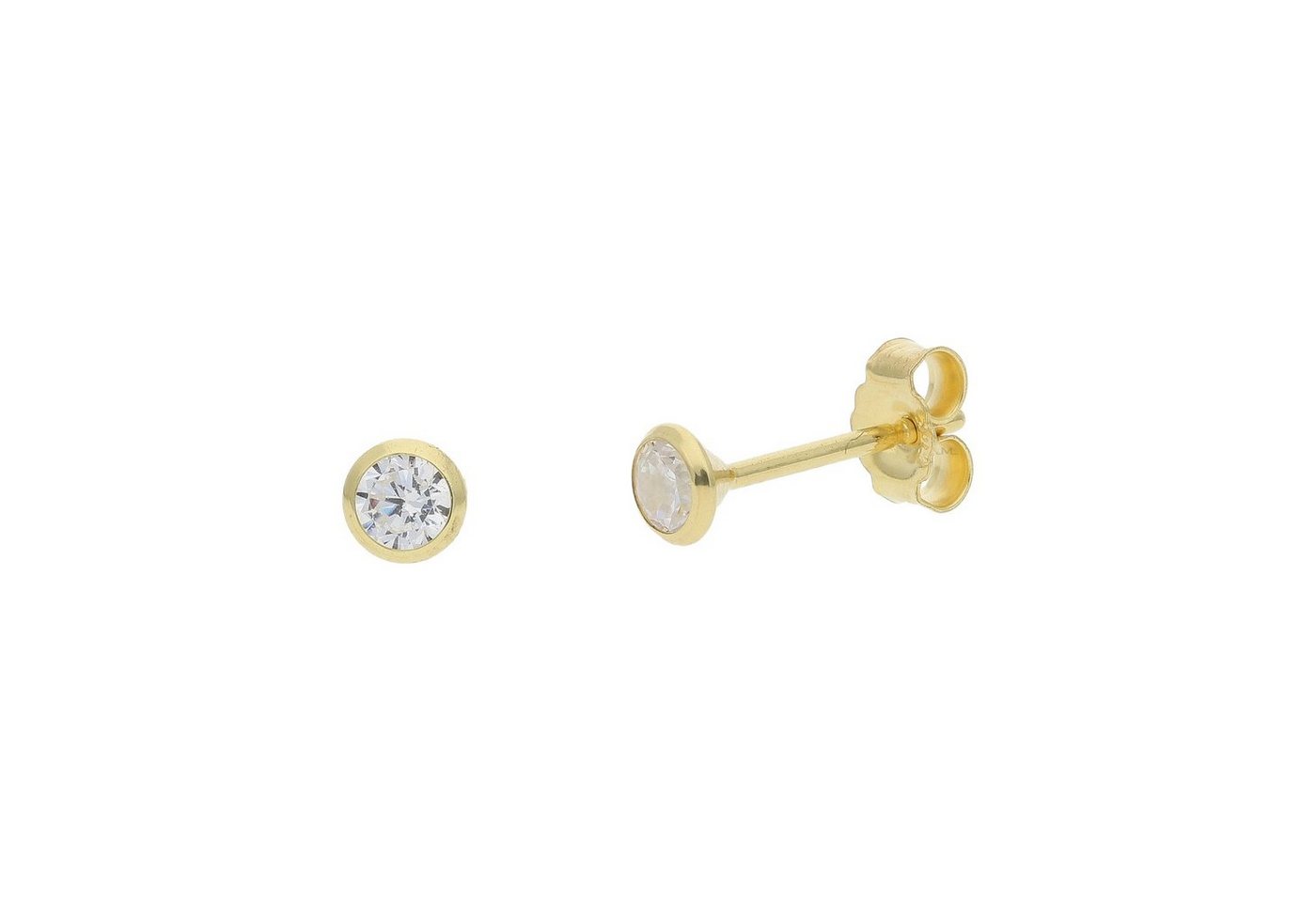 JuwelmaLux Paar Ohrstecker JuwelmaLux Ohrstecker 333/000 (8 Karat) Gelbgold mit Zirkonia JL52-06- (kein Set, 2-tlg., inkl. edelm Schmucketui) von JuwelmaLux