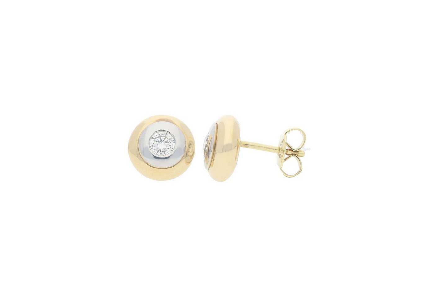 JuwelmaLux Paar Ohrstecker JuwelmaLux Ohrstecker 585/000 (14 Karat) Gold mit Brillant JL30-06-128 (kein Set, 2-tlg., inkl. edelm Schmucketui) von JuwelmaLux