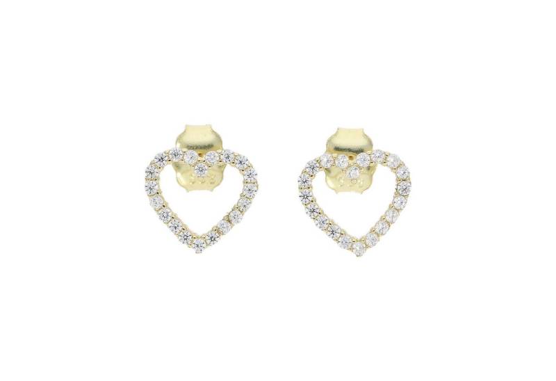 JuwelmaLux Paar Ohrstecker Ohrstecker 333 Gold Herz Zirkonia JL16-06-0801 JuwelmaLux (kein Set, 2-tlg., inkl. edelm Schmucketui) von JuwelmaLux