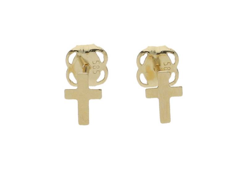 JuwelmaLux Paar Ohrstecker Ohrstecker 585 Gold Kreuz JL16-06-0808 JuwelmaLux (kein Set, 2-tlg., inkl. edelm Schmucketui) von JuwelmaLux