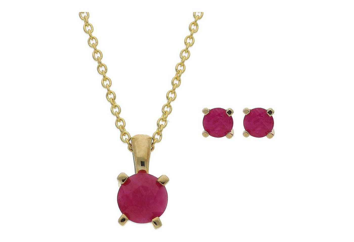 JuwelmaLux Schmuckset JuwelmaLux Set 333/000 (8 Karat) Gold mit Rubin JL39-11-0329 von JuwelmaLux