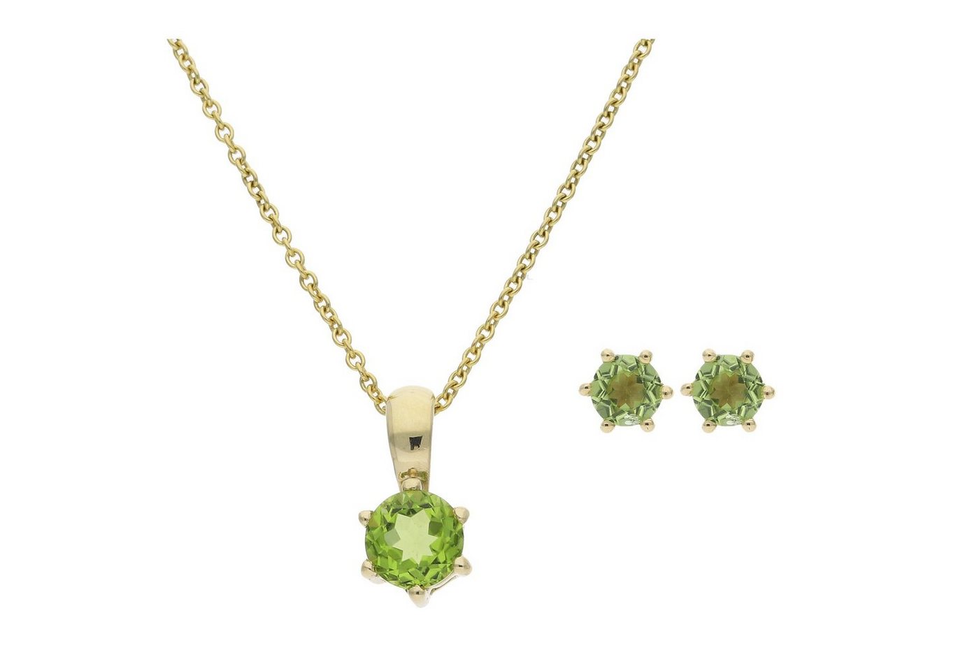 JuwelmaLux Schmuckset JuwelmaLux Set 333 Gold mit Peridot JL39-11-0500 von JuwelmaLux