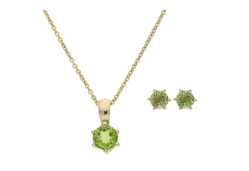 JuwelmaLux Schmuckset JuwelmaLux Set 333 Gold mit Peridot JL39-11-0500 von JuwelmaLux