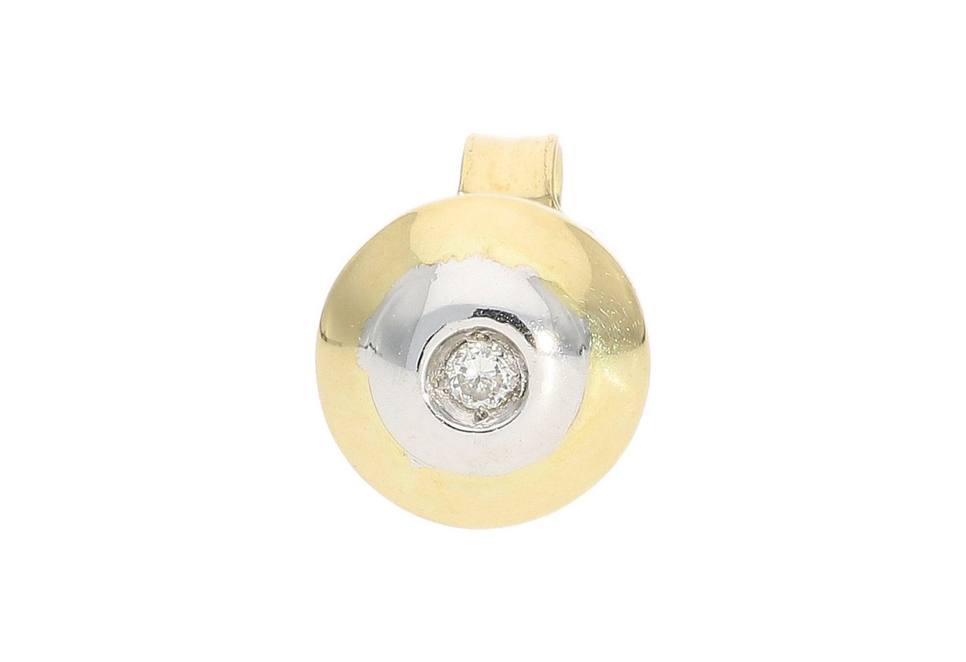 JuwelmaLux Single-Ohrstecker Einzel Ohrring Ohrstecker Brillant Weiß- und Gelbgold 750 JL30-06-5198 (kein Set, 1-tlg., inkl. edelm Schmucketui) von JuwelmaLux