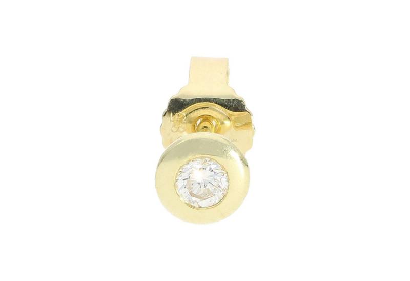 JuwelmaLux Single-Ohrstecker Einzel Ohrstecker mit Diamant Gold 585 JL30-06-5196 (kein Set, 1-tlg., inkl. edelm Schmucketui) von JuwelmaLux