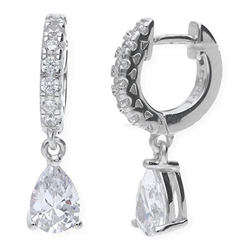 JuwelmaLux Creolen 925er Sterling Silber rhodiniert synthetischer Zirkonia JL10-06-0692 von Juwelmalux