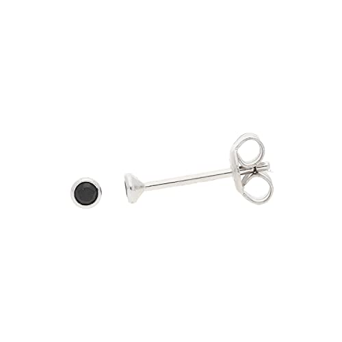 JuwelmaLux Ohrstecker 925/000 Sterling Silber rhodiniert mit synth. Zirkonia schwarz JL10-06-2217 von Juwelmalux
