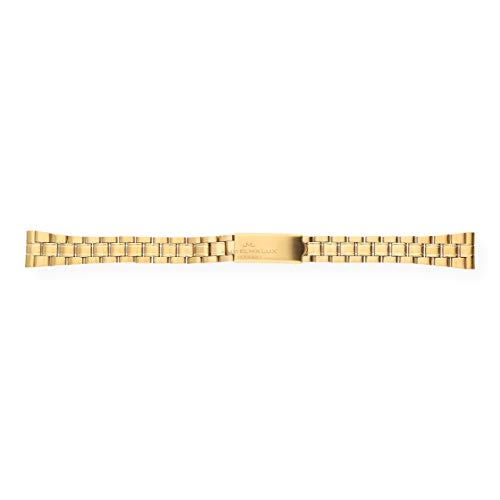 JuwelmaLux Uhrenarmband Edelstahl vergoldet mit Faltschließe 16 mm von Juwelmalux