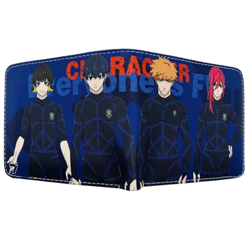 Juyuup Bachira Meguru Anime Figure Chigiri Hyoma Wallets ID Card Credit Card Multi Purpose Wallet Men Bi-Fold Wallet, mehrfarbig, 11*9.5 CM, Klassisch von Juyuup