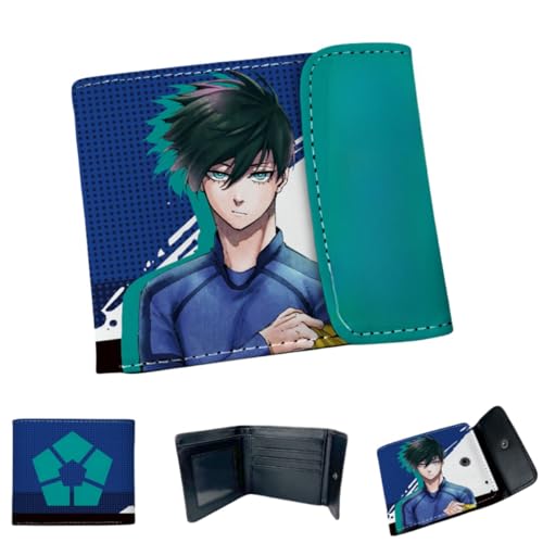 Juyuup Bachira Meguru Anime Figure Chigiri Hyoma Wallets ID Card Credit Card Multi Purpose Wallet Men Bi-Fold Wallet, mehrfarbig, 11*9.5 CM, Klassisch von Juyuup