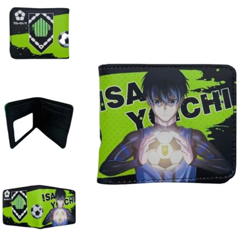 Juyuup Bachira Meguru Anime Figure Chigiri Hyoma Wallets ID Card Credit Card Multi Purpose Wallet Men Bi-Fold Wallet, mehrfarbig, 11*9.5 CM, Klassisch von Juyuup