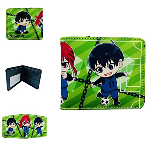 Juyuup Bachira Meguru Anime Figure Chigiri Hyoma Wallets ID Card Credit Card Multi Purpose Wallet Men Bi-Fold Wallet, mehrfarbig, 11*9.5 CM, Klassisch von Juyuup