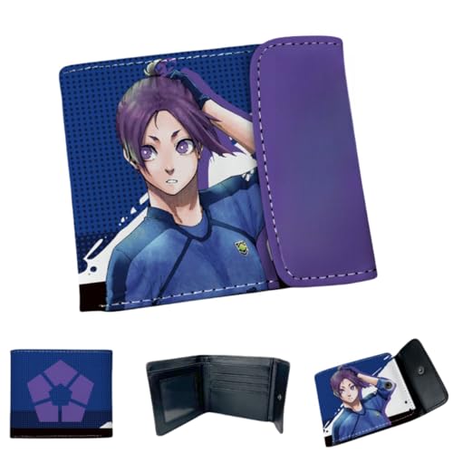 Juyuup Bachira Meguru Anime Figure Chigiri Hyoma Wallets ID Card Credit Card Multi Purpose Wallet Men Bi-Fold Wallet, mehrfarbig, 11*9.5 CM, Klassisch von Juyuup