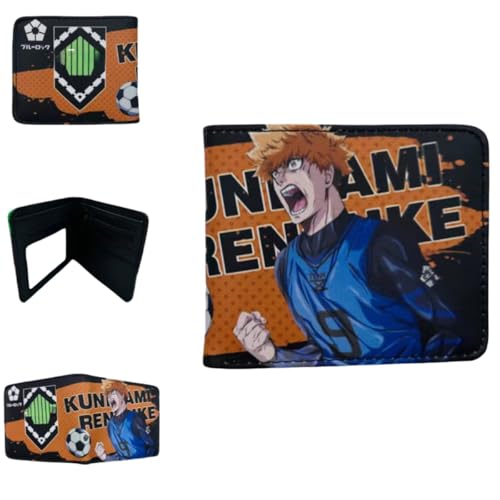 Juyuup Bachira Meguru Anime Figure Chigiri Hyoma Wallets ID Card Credit Card Multi Purpose Wallet Men Bi-Fold Wallet, mehrfarbig, 11*9.5 CM, Klassisch von Juyuup