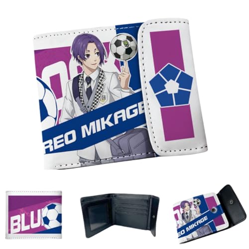 Juyuup Bachira Meguru Anime Figure Chigiri Hyoma Wallets ID Card Credit Card Multi Purpose Wallet Men Bi-Fold Wallet, mehrfarbig, 11*9.5 CM, Klassisch von Juyuup