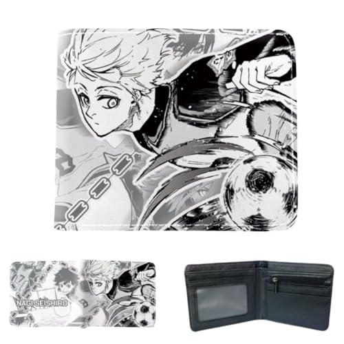 Juyuup Bachira Meguru Anime Figure Chigiri Hyoma Wallets ID Card Credit Card Multi Purpose Wallet Men Bi-Fold Wallet, mehrfarbig, 11*9.5 CM, Klassisch von Juyuup