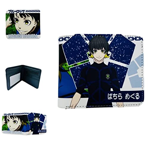 Juyuup Bachira Meguru Anime Figure Chigiri Hyoma Wallets ID Card Credit Card Multi Purpose Wallet Men Bi-Fold Wallet, mehrfarbig, 11*9.5 CM, Klassisch von Juyuup