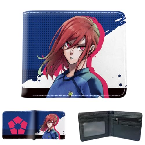 Juyuup Bachira Meguru Anime Figure Chigiri Hyoma Wallets ID Card Credit Card Multi Purpose Wallet Men Bi-Fold Wallet, mehrfarbig, 11*9.5 CM, Klassisch von Juyuup