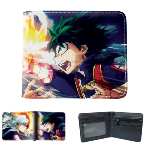 Juyuup Bakugou Katsuki Midoriya Izuku Anime Figure Wallets ID Card Credit Card Multi Purpose Wallet Men Bi-Fold Wallet, mehrfarbig, 11*9.5 CM, Klassisch von Juyuup
