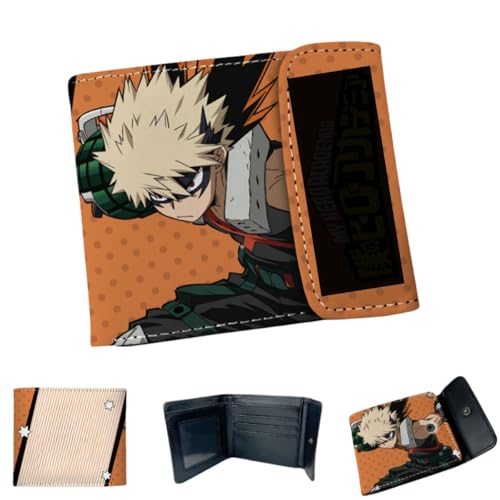 Juyuup Bakugou Katsuki Midoriya Izuku Anime Figure Wallets ID Card Credit Card Multi Purpose Wallet Men Bi-Fold Wallet, mehrfarbig, 11*9.5 CM, Klassisch von Juyuup