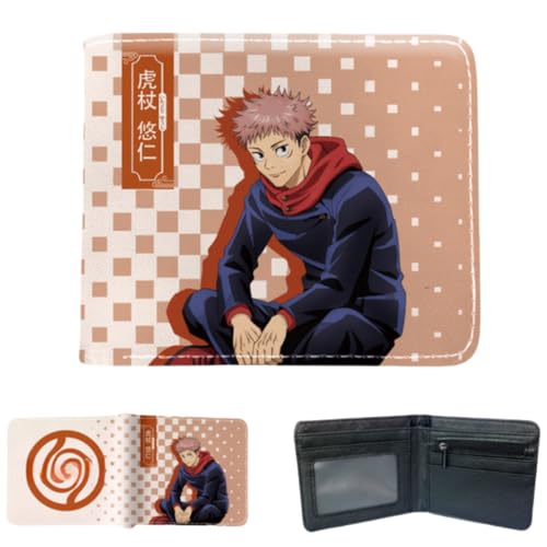 Juyuup Itadori Yuji Satoru Gojo Anime Figure Wallets ID Card Credit Card Multi Purpose Wallet Men Bi-Fold Wallet, mehrfarbig, 11*9.5 CM, Klassisch von Juyuup
