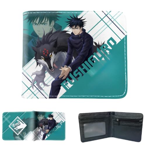 Juyuup Itadori Yuji Satoru Gojo Anime Figure Wallets ID Card Credit Card Multi Purpose Wallet Men Bi-Fold Wallet, mehrfarbig, 11*9.5 CM, Klassisch von Juyuup