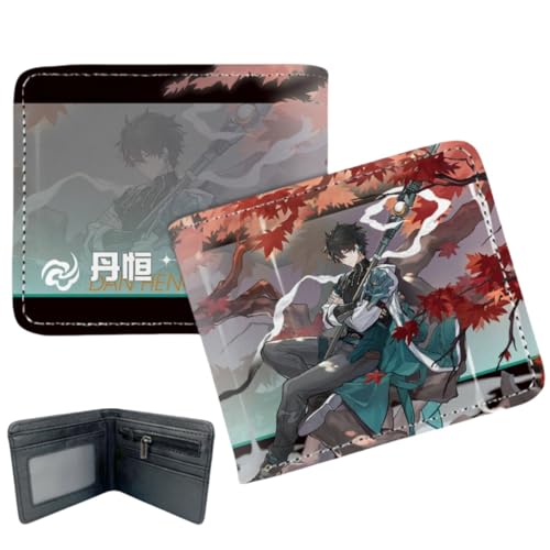Juyuup Kafka Dan Heng Anime Figure Wallets ID Card Credit Card Multi Purpose Wallet Men Bi-Fold Wallet, mehrfarbig, 11*9.5 CM, Klassisch von Juyuup