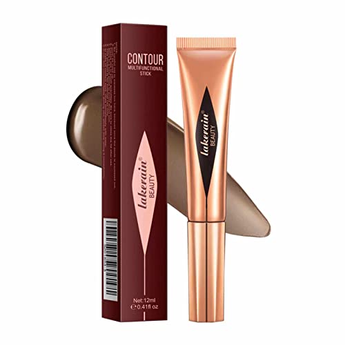 Juzinqu Creme Contour Stick Highlighter Make-up | Flüssiger Bronzer Wand | Schimmernder Highlighter-Rougestift mit Kissenapplikator | Silky Cream Contours Make-up-Geschenksets für Frauen, 1.0 stück von Juzinqu