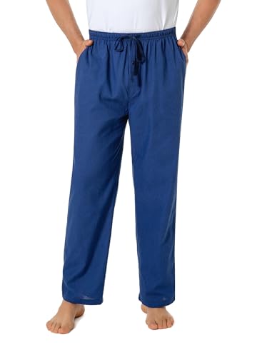 Jveyvth Herren 100% Baumwolle Pyjamahose, Gewebte kariert Schlafhose Loungewear Pyjama Hose mit Taschen von Jveyvth
