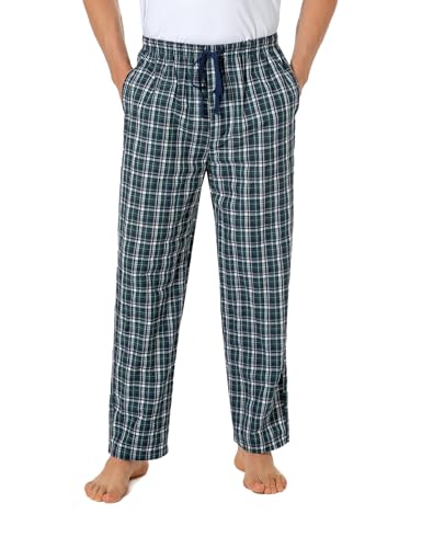 Jveyvth Herren 100% Baumwolle Pyjamahose, Gewebte kariert Schlafhose Loungewear Pyjama Hose mit Taschen von Jveyvth
