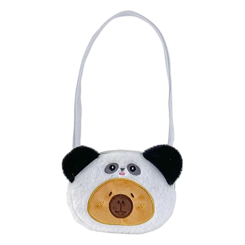 Umhängetasche, Cartoon-Geldbörse, Plüsch-Capybara-Tasche, verstellbare Plüschtasche, verstellbare Capybara-Plüsch-Umhängetasche mit niedlichem Tier-Design, Cartoon-Capybara-Geldbörse, Plüschtasche für von Jvjggag
