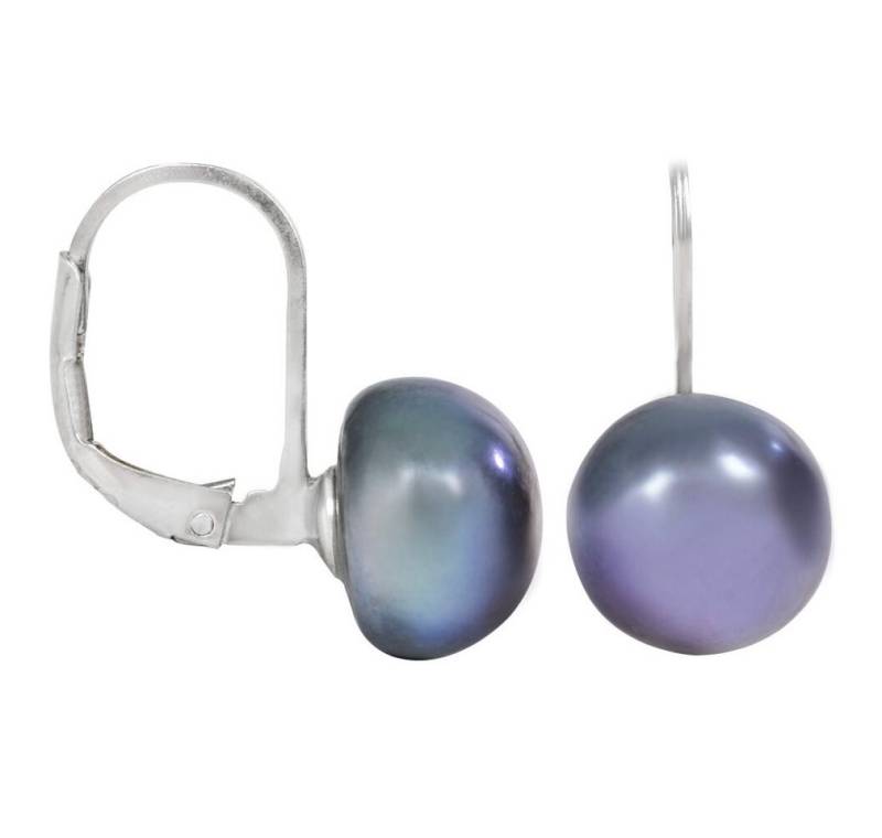 JwL Luxury Pearls Ohrring-Set Earrings with true blue pearl metallic JL0057 von JwL Luxury Pearls