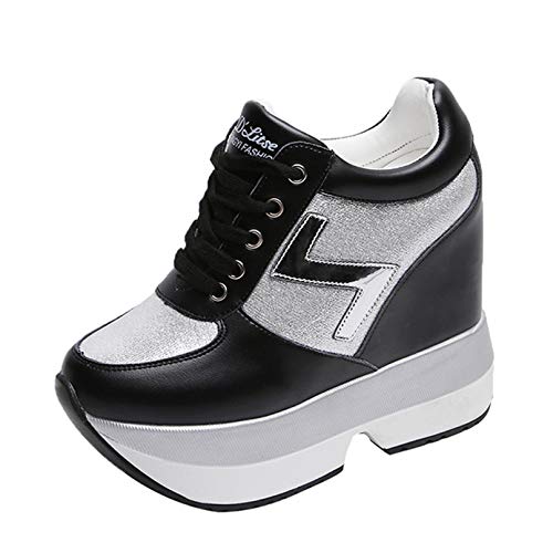 Frauen Wedge Freizeitschuhe wasserdichte rutschfeste Low Top Turnschuhe Damen Komfortable Walking Hidden Heel Platform Sneakers von Jwans