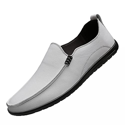 Jwans Herren Leder Slipper Bequeme Leichte Weiche Sohle Runde Zehe Freizeitschuhe Business Office Slip on Dress Schuhe von Jwans